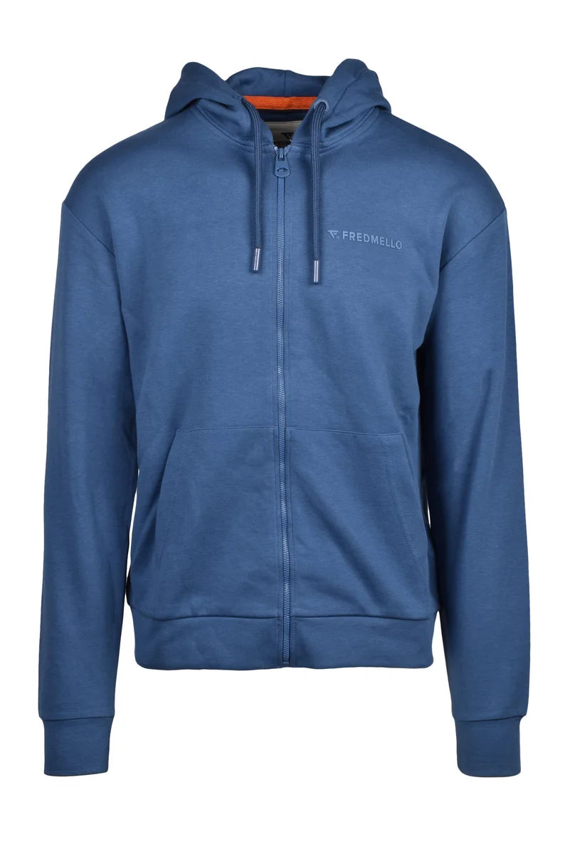 Fred Mello Felpa con Cappuccio - Blu