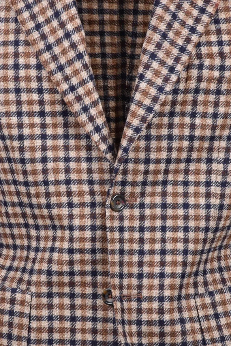 Andrea Barberi Giacca Stondata - Brown/Blue