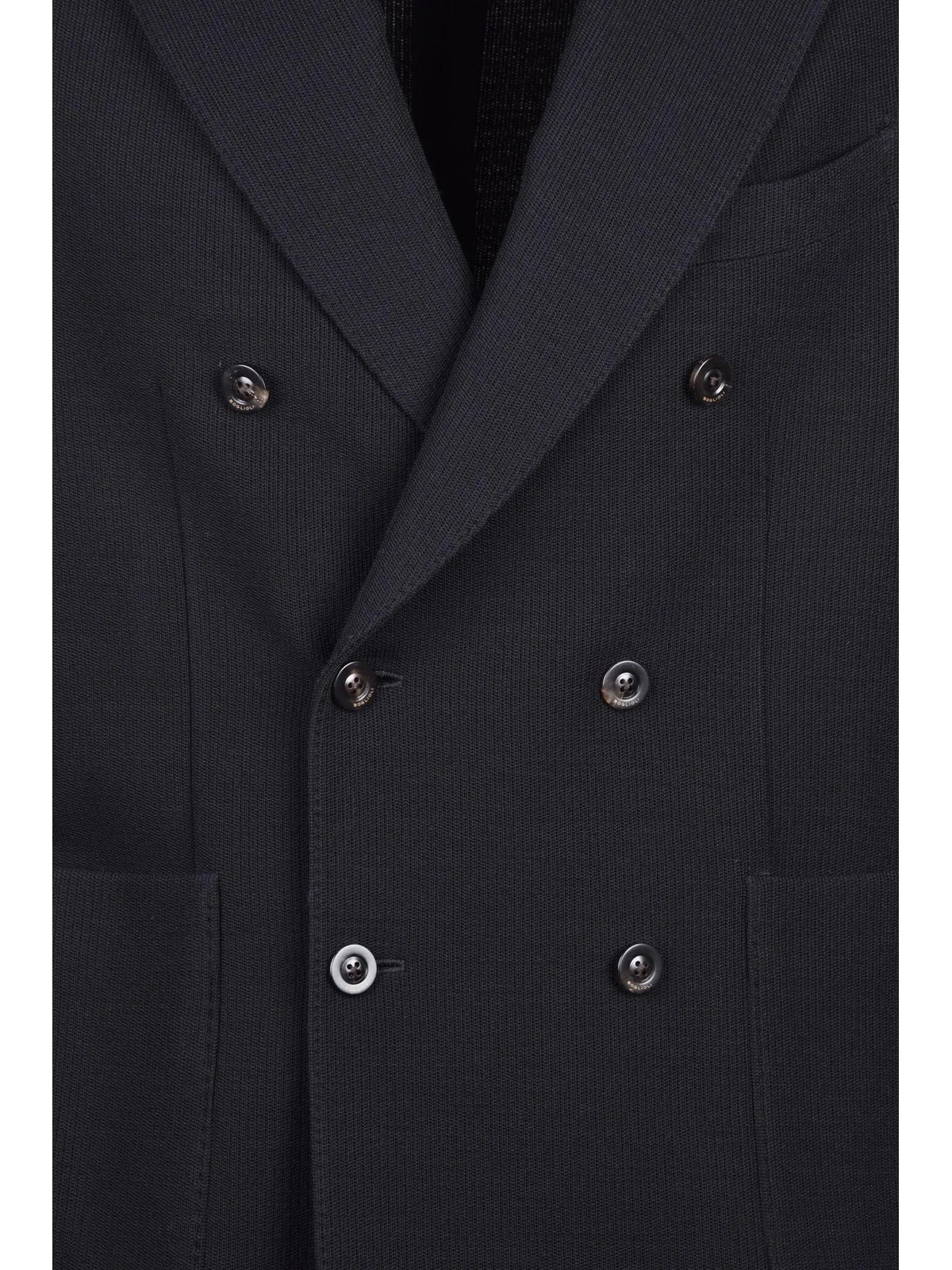 Boglioli Blazer Maglia Lana Cotone - Nero