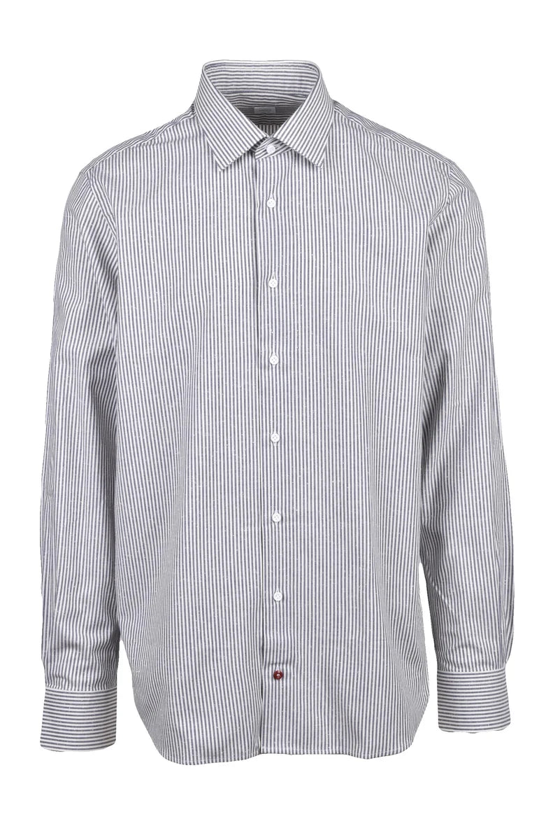 Carrel Camicia in Lana - Bianco/Blu