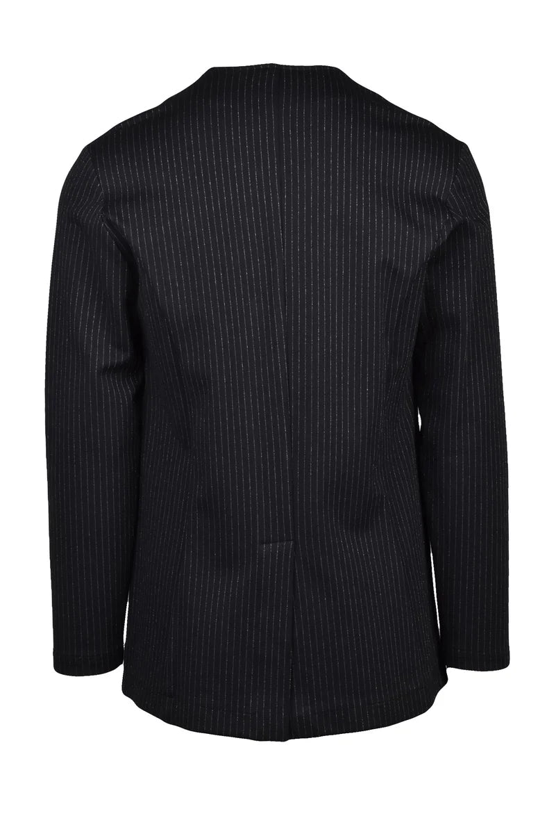 A.m.couture Blazer Dritto Lana/Viscosa - Nero