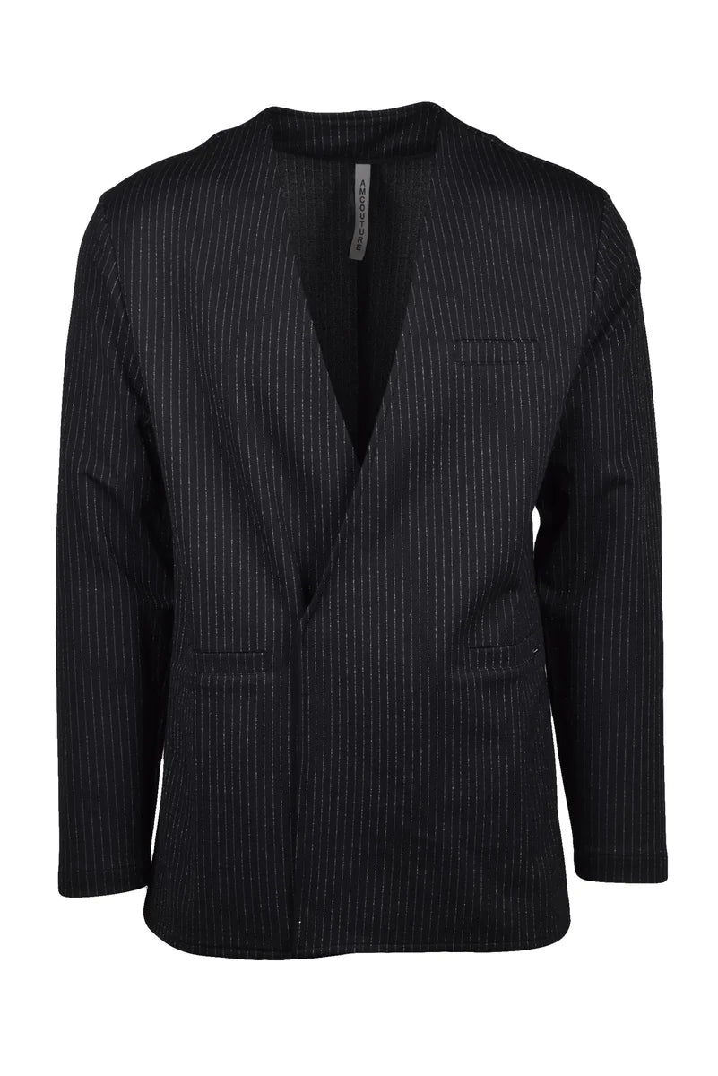 A.m.couture Straight Blazer Wool/Viscose - Black