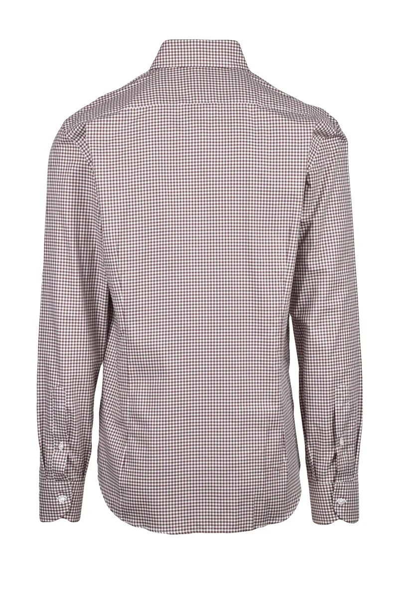 Ghirardelli Camicia Fantasia - Marrone/Bianco