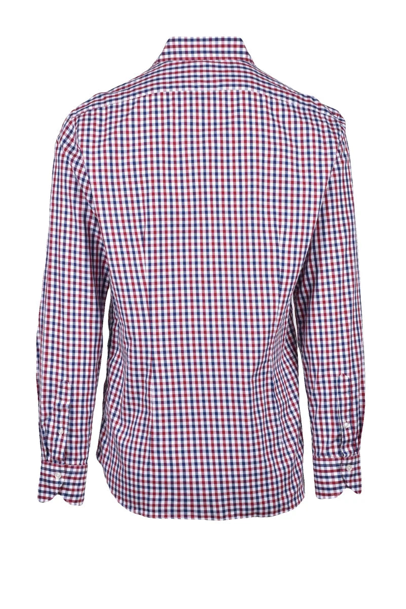 Xacus Camicia Cotone - Rosso/Blu