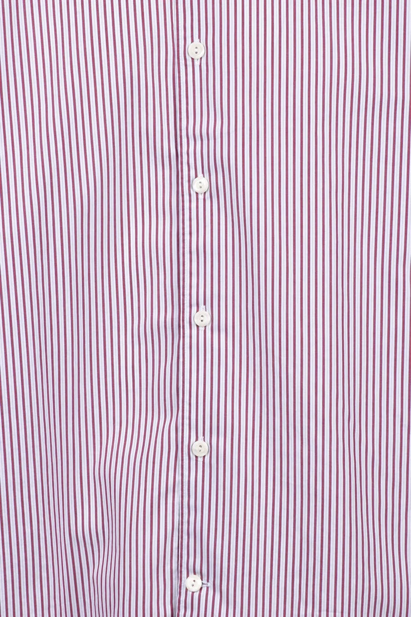 Tintoria Mattei 954 Cotton Shirt - White/Burgundy