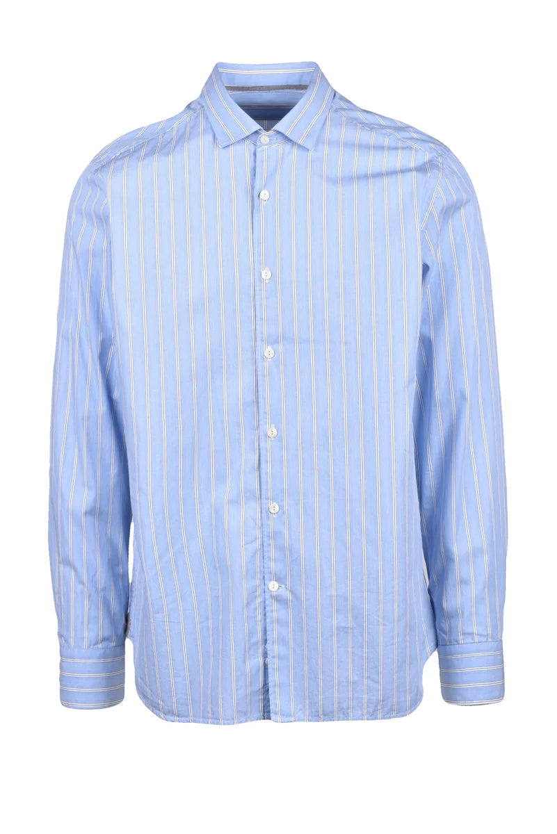 Tintoria Mattei 954 Cotton Shirt - White/Burgundy