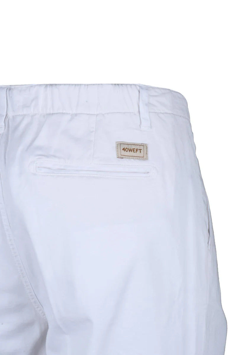 40 Weft Pantalone - Bianco
