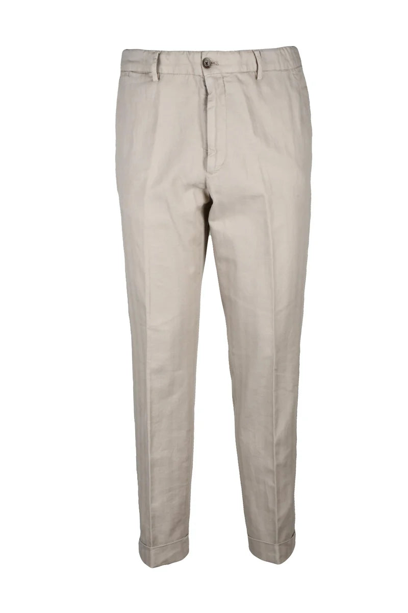 Briglia 1949 Pantalone Cotone Lino Stretch - Beige