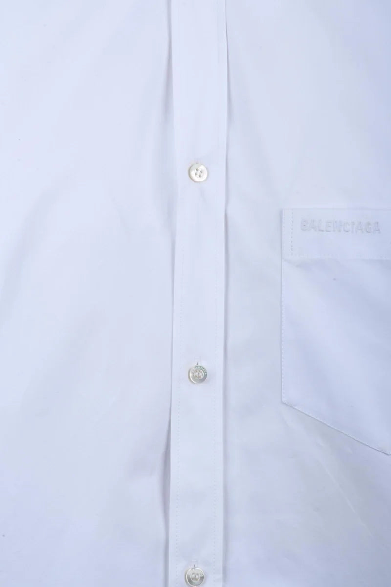 Balenciaga Camicia Oversize Asimmetrica - Bianco