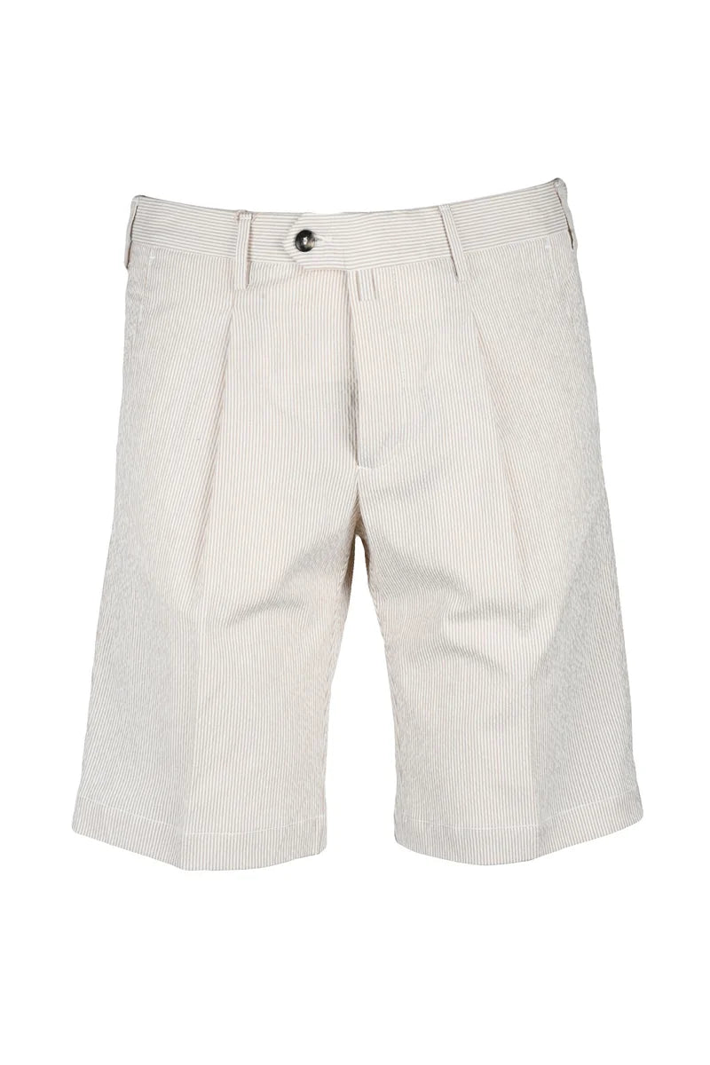 B700 Bermuda Cotton/Elastane - Beige/White