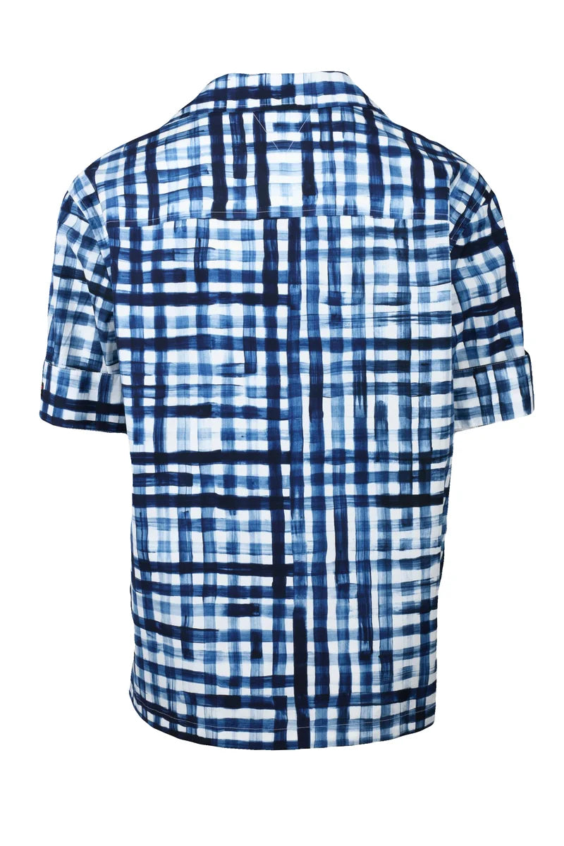 Bottega Veneta Camicia Cotone - Bianco/Blu