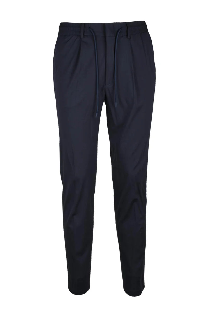 Berry & Brian Pantalone Jogger Viscosa Stretch - Blu