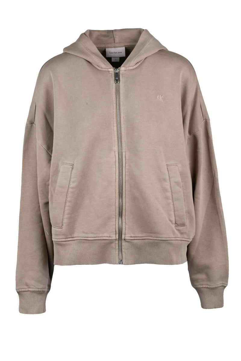 Calvin Klein Jeans Hooded Sweatshirt - Taupe