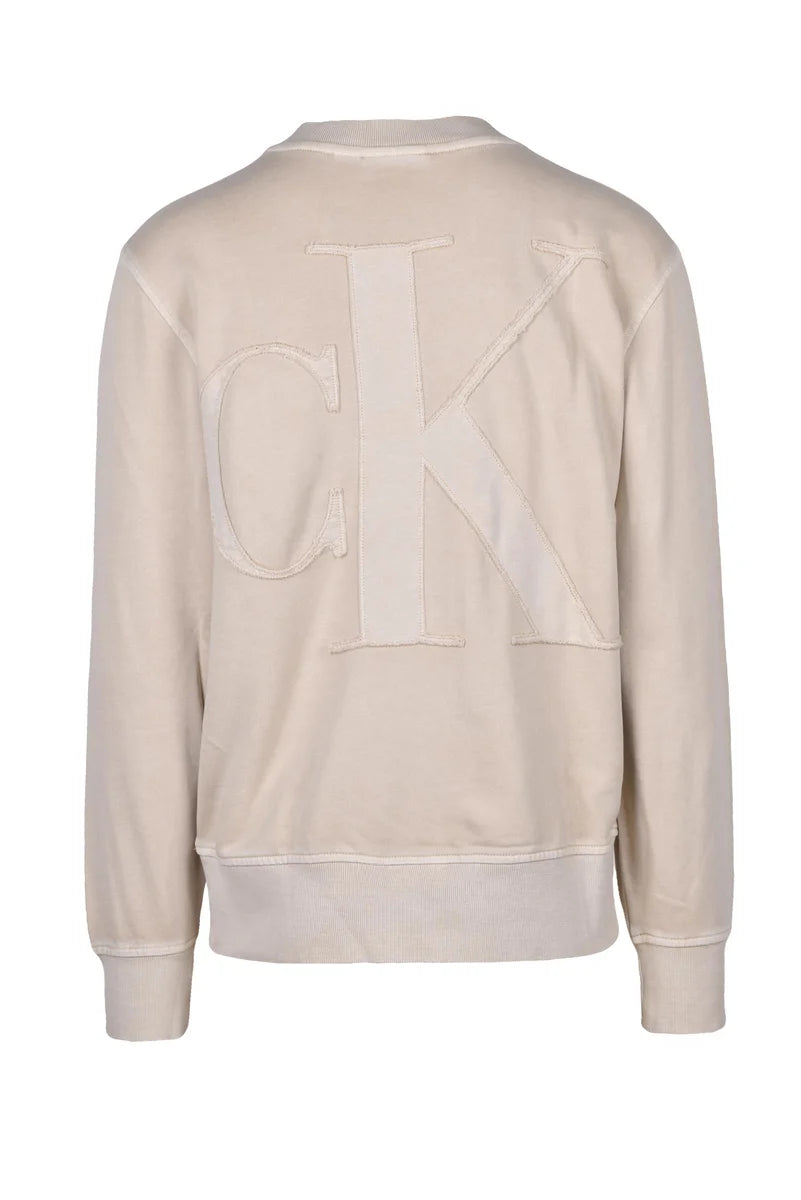 Calvin Klein Jeans Felpa Girocollo - Beige