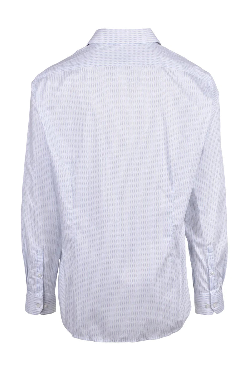 Calvin Klein Camicia Cotone/Poliestere - White/Sky Blue