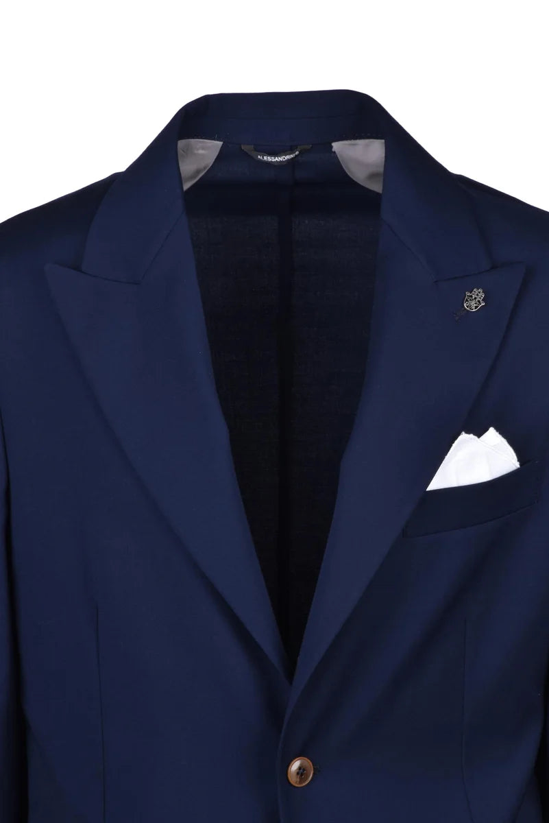 Daniele Alessandrini Polyester/Viscose/Elastane Jacket - Blue