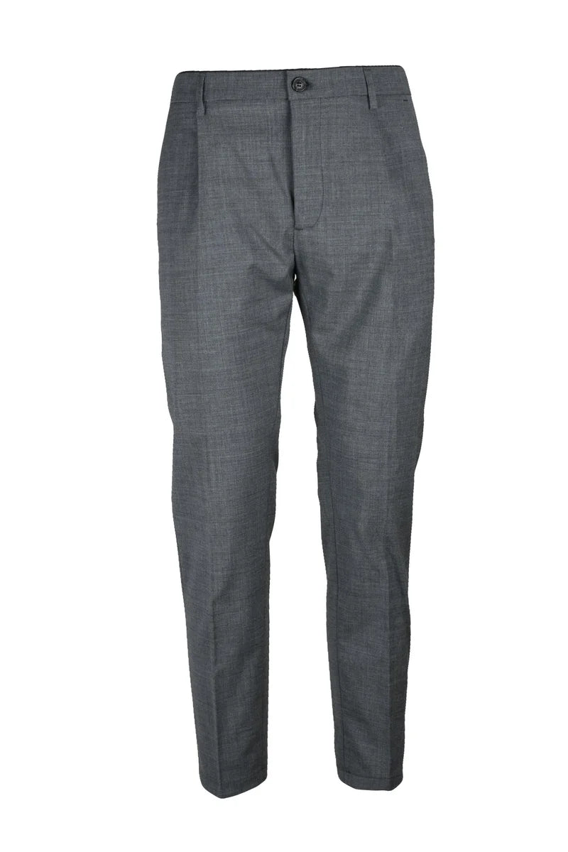 Department 5 Pantalone Lana Elastan Pinces - Grigio