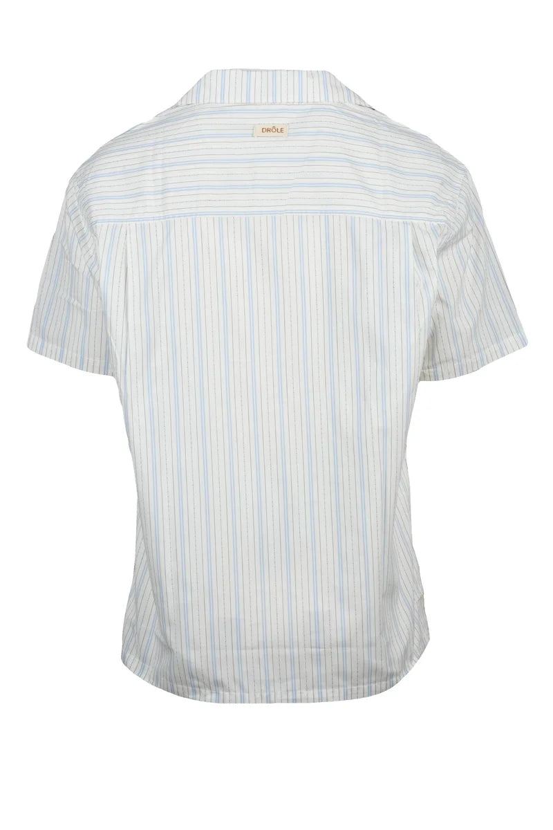 Drole De Monsieur Camicia Cotone - Bianco/Celeste