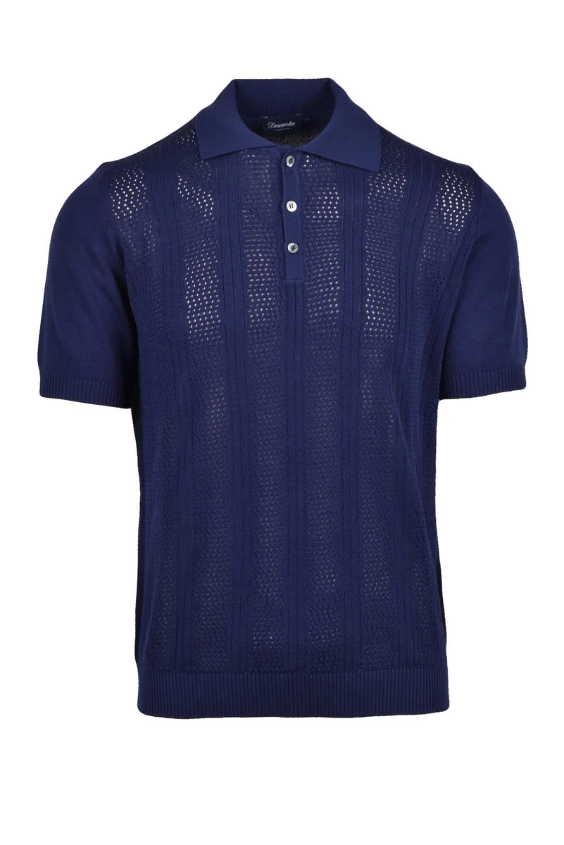 Drumohr Polo Maglia Cotone - Blu