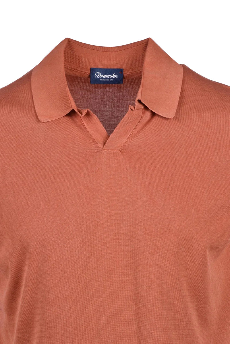 Drumohr Polo Maglia Cotone - Rust