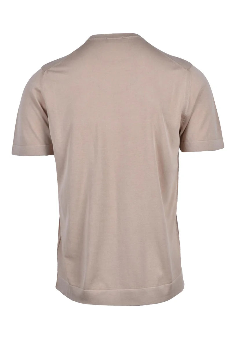 Drumohr Crew Neck Cotton Sweater - Beige