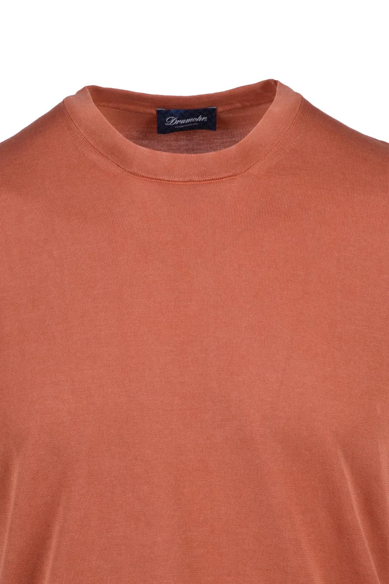 Drumohr Crew Neck Cotton Sweater - Beige