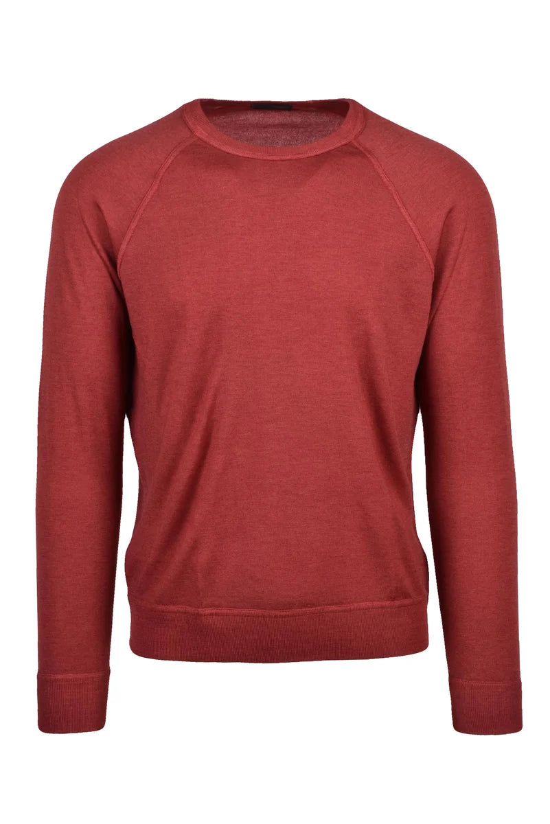 Drumohr Maglia Girocollo Lana Merino - Marrone