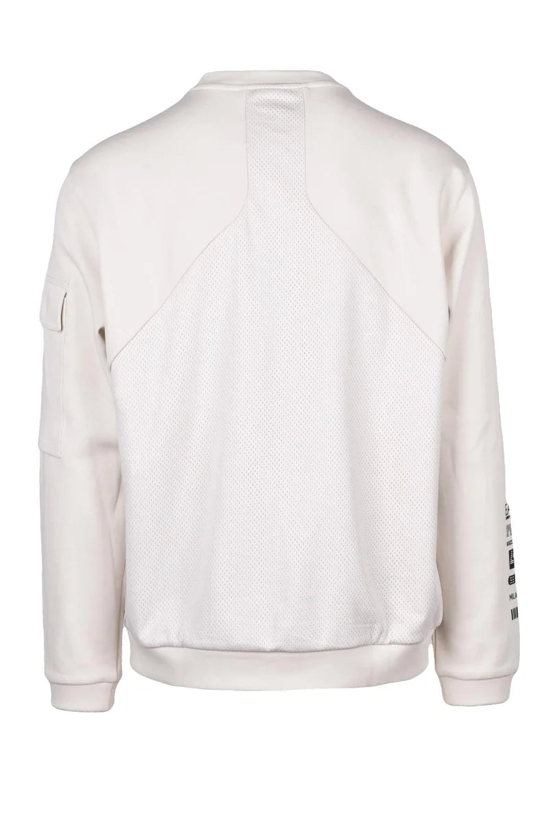 EA7 Emporio Armani Felpa Girocollo Cotone Poliestere - Beige