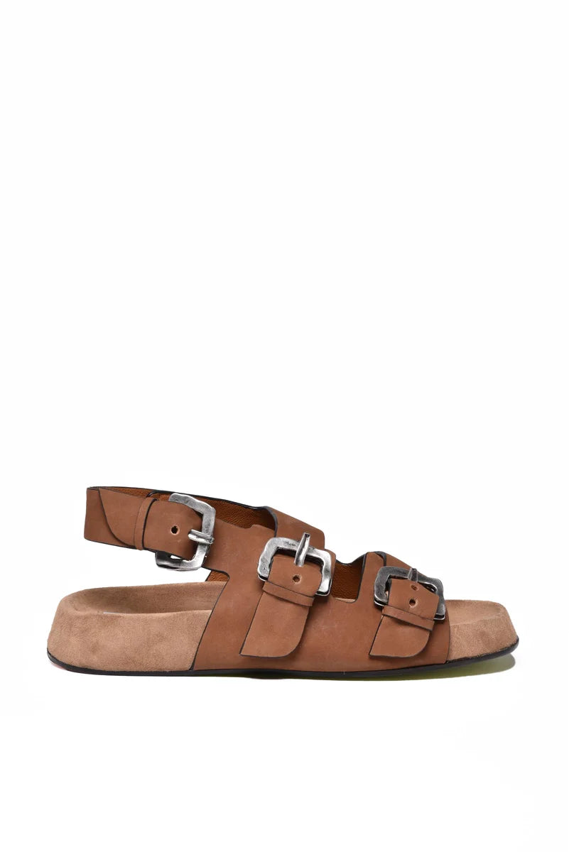 Ernesto Dolani Sandalo Pelle Suede Tacco 3cm