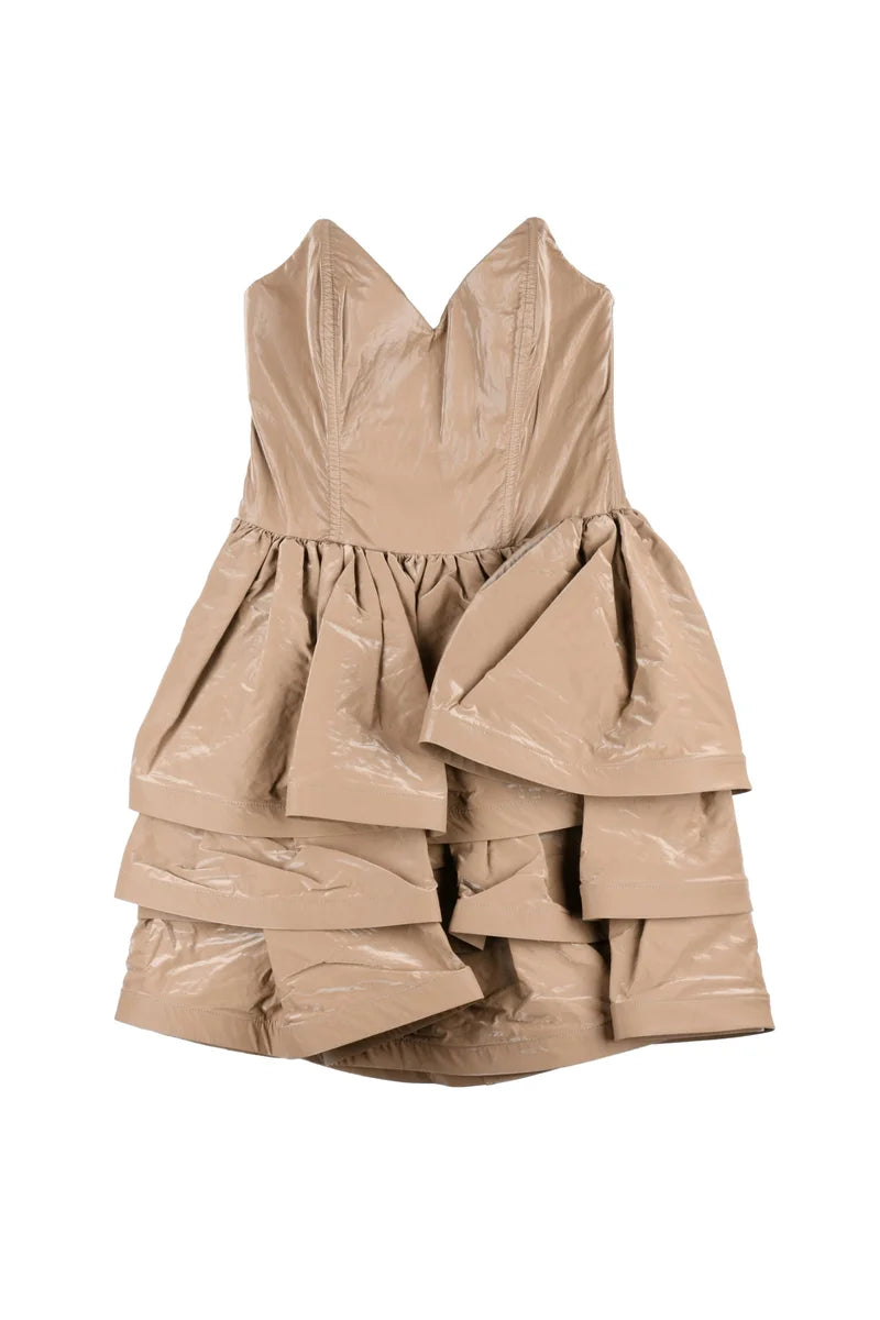 Elisabetta Franchi Mini Abito Balze Cuore - Grigio