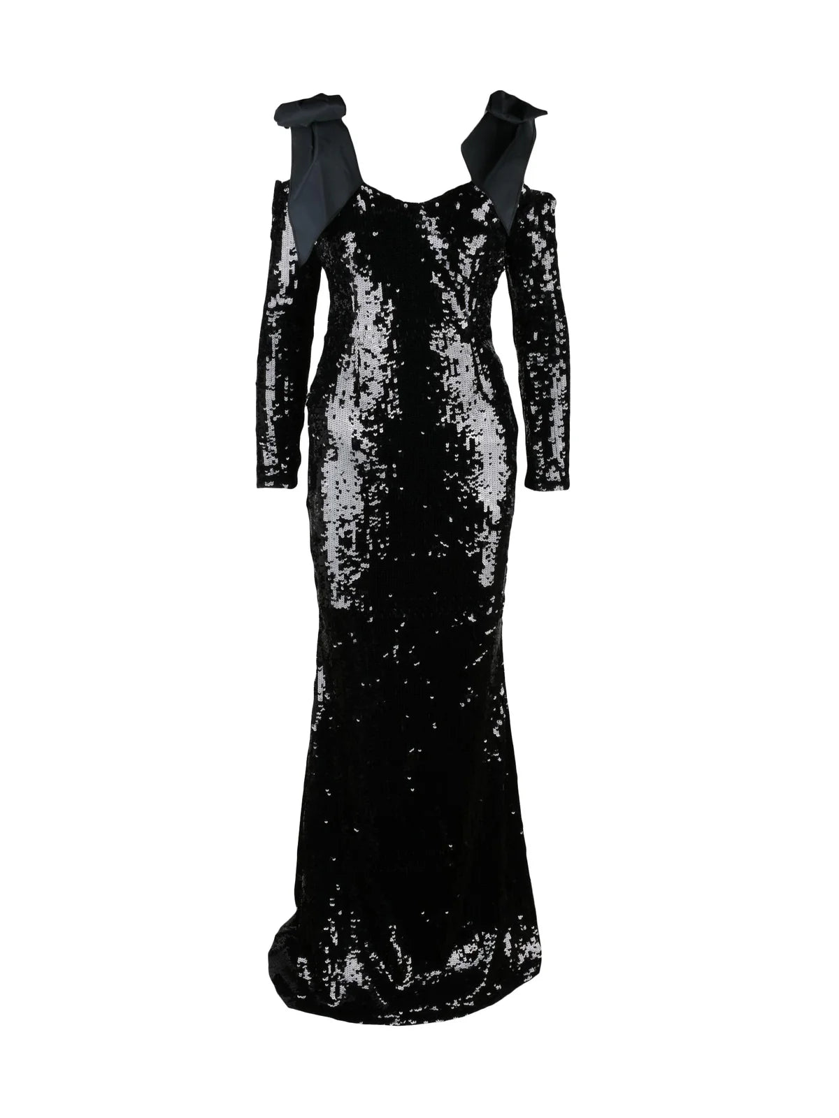 Elisabetta Franchi Abito Lungo Paillettes - Nero