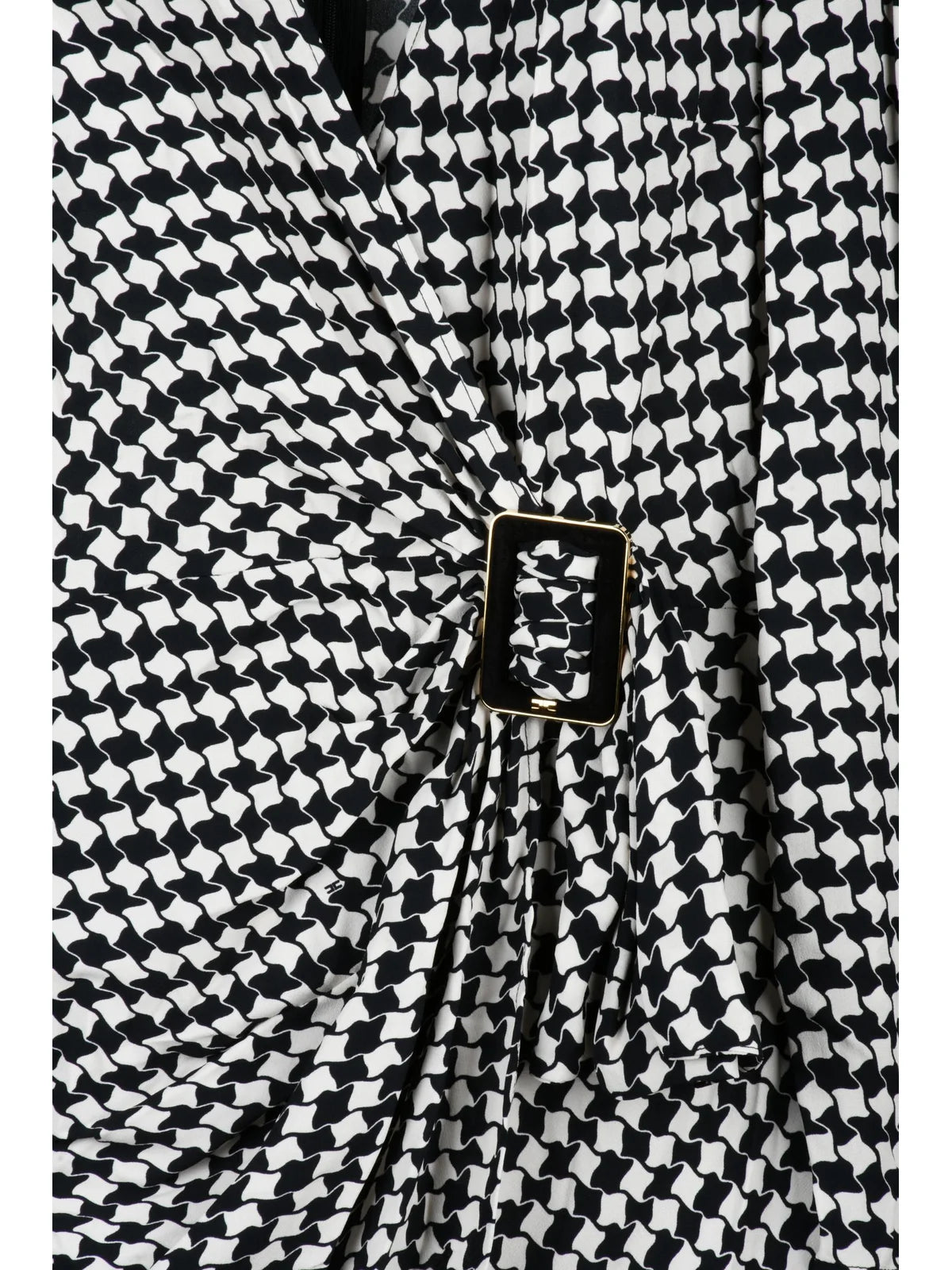Elisabetta Franchi Abito Arricciato - Nero/Bianco