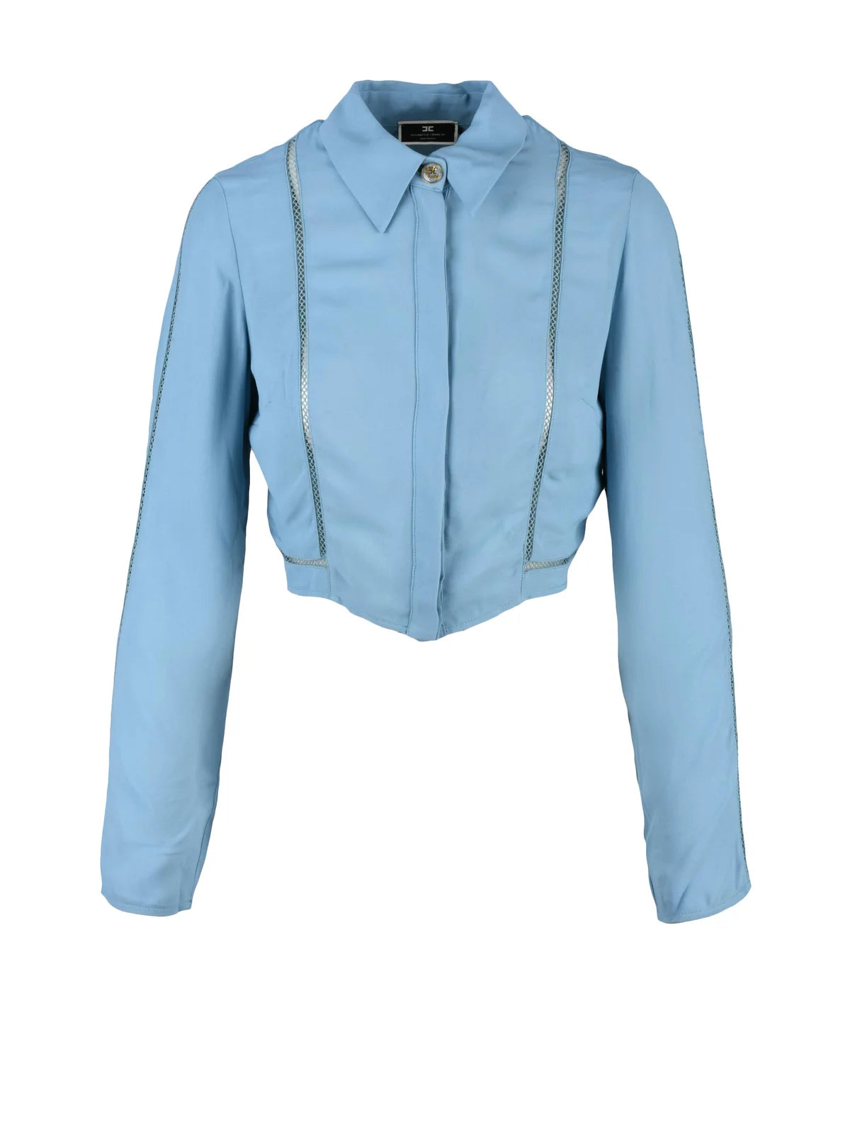 Elisabetta Franchi Camicia Corta Viscosa - Blu