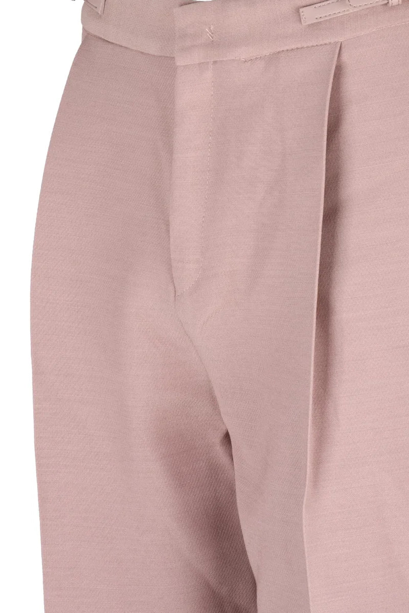 Elisabetta Franchi Pantaloni Lana Seta - Rosa Antico