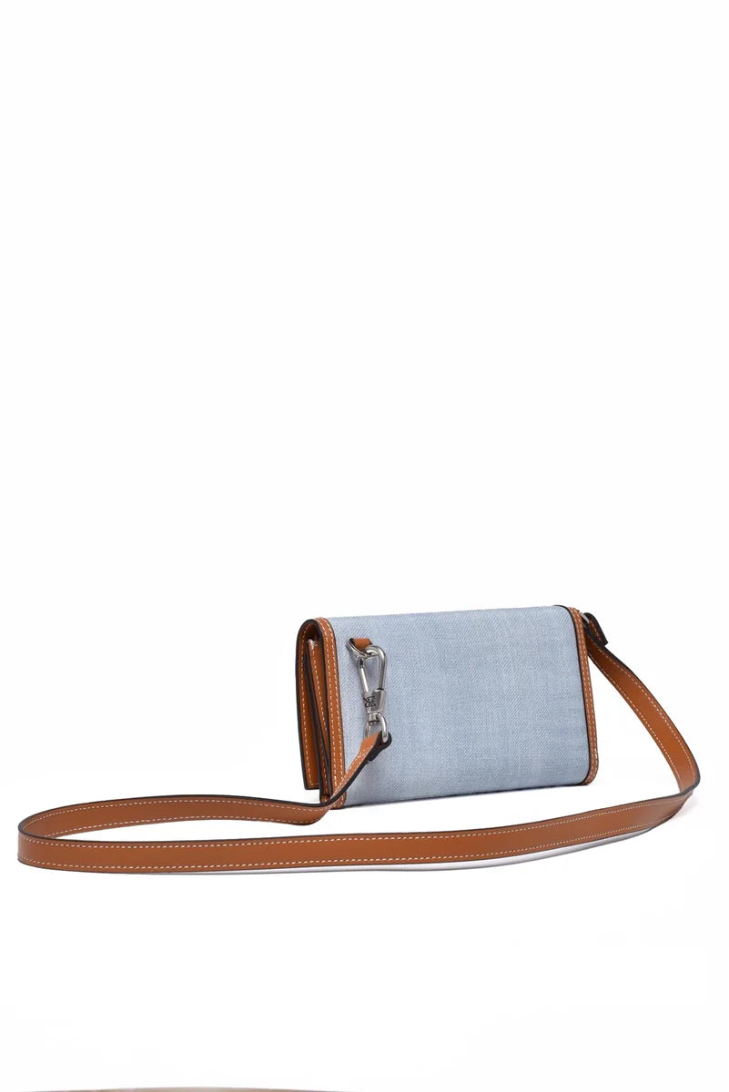 Ermanno Scervino Portafoglio con Tracolla - Celeste