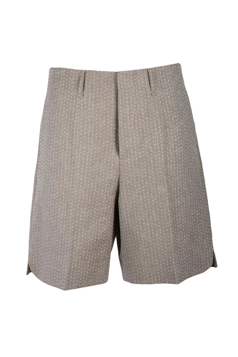 Fendi Bermuda Cotone e Lino - Beige