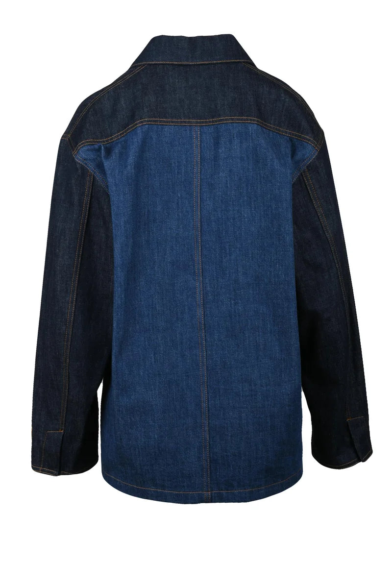 Fendi Giacca Denim Rigido - Blu