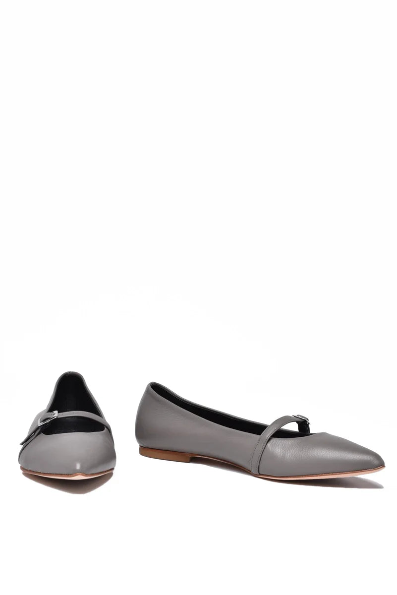 Officine X Post Ballerine Pelle - Grigio