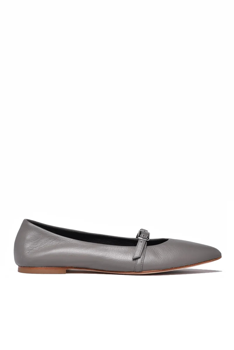 Officine X Post Ballerine Pelle - Grigio