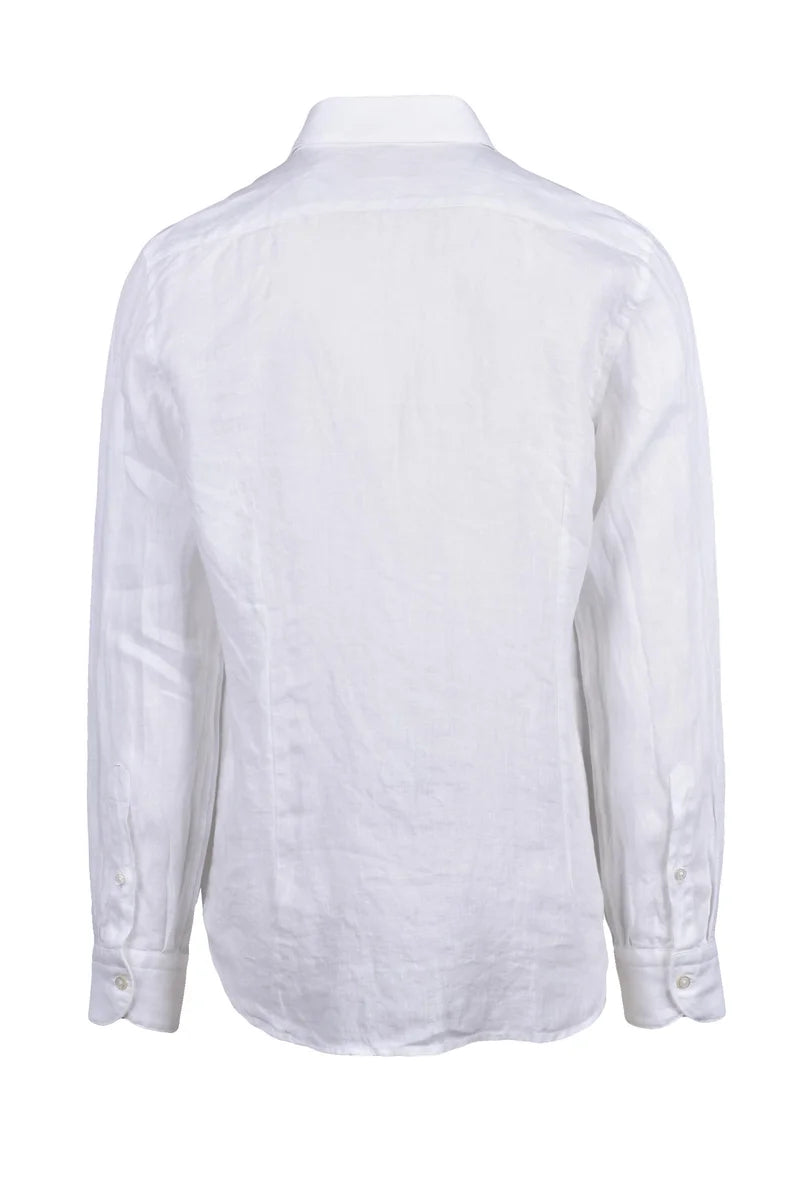 Ghirardelli Camicia in Lino - Bianco