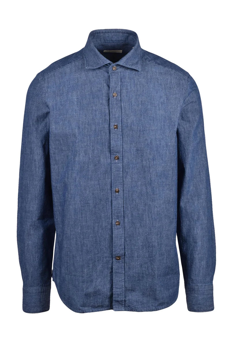 Ghirardelli Camicia Cotone - Blu