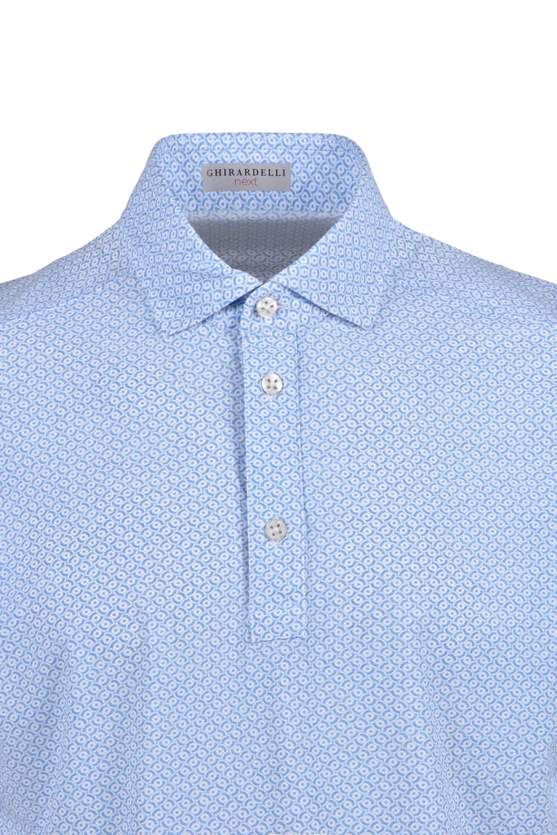 Ghirardelli Next Polo Elastica - Celeste