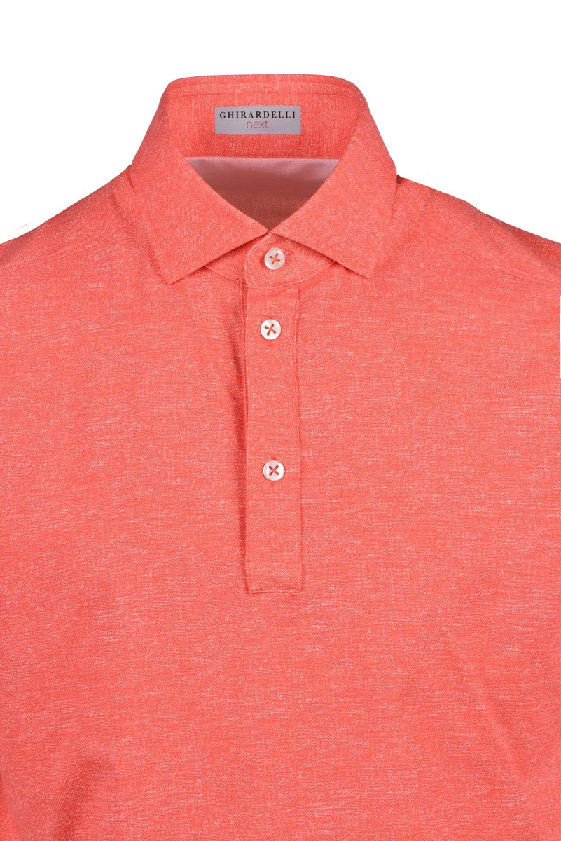 Ghirardelli Next Polo Elastica - Rosso