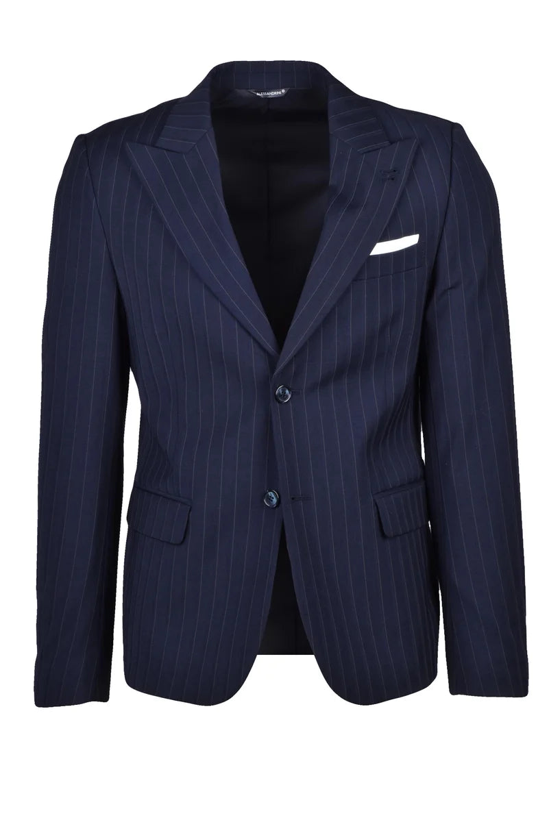 Grey Daniele Alessandrini Giacca Lana Stretch - Blu