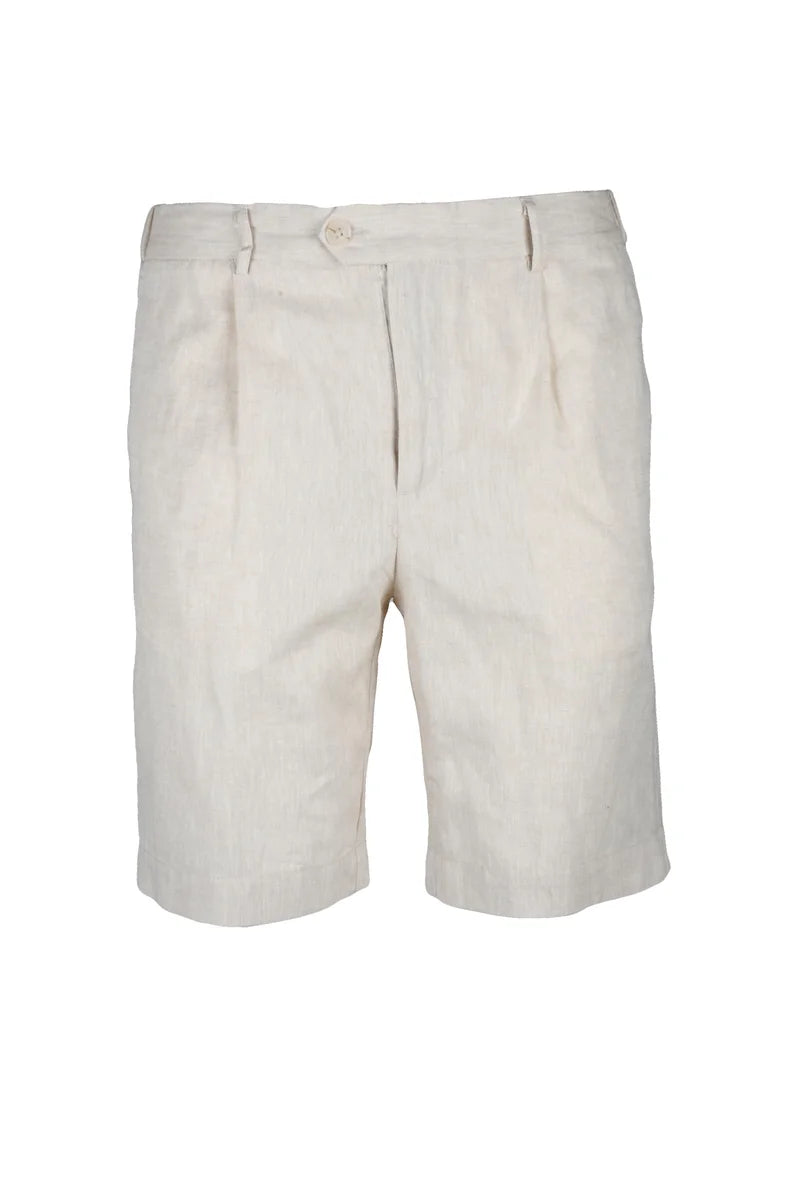 Hamaki-ho Bermuda Beige Lino e Cotone