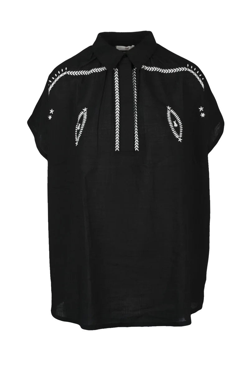 Hod Blusa Garzata Nera Cotone