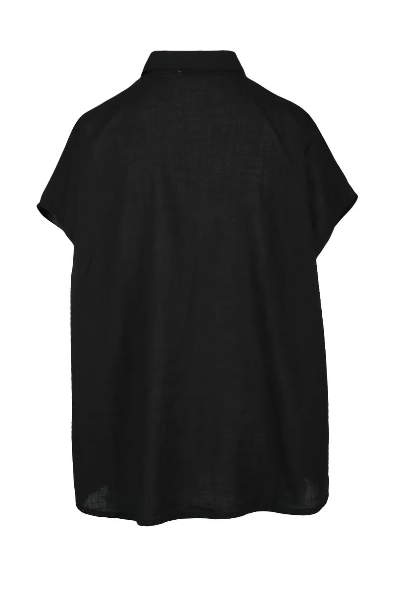 Hod Blusa Garzata Nera Cotone