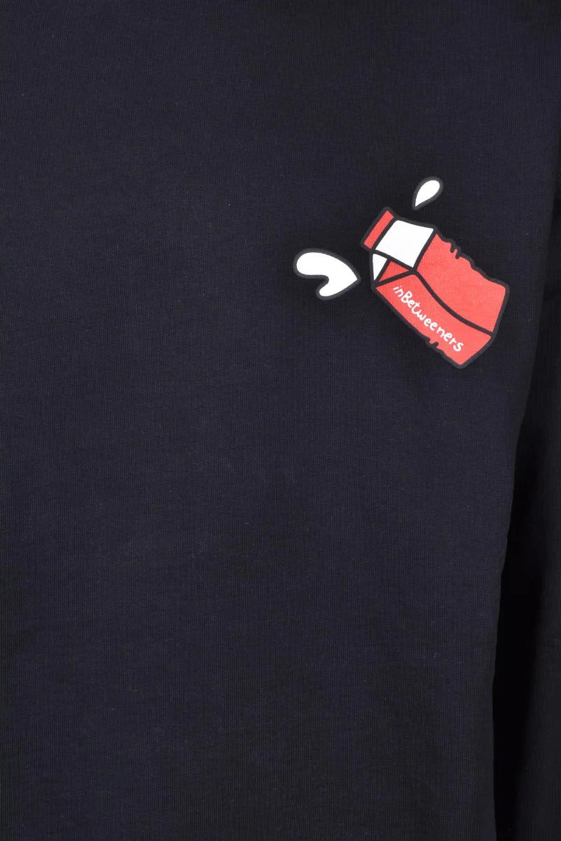 Inbetweeners Felpa con Cappuccio Nera Cotone