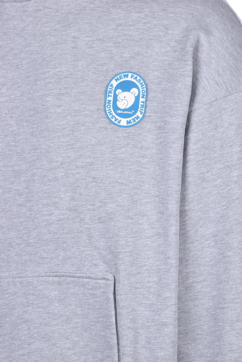 Inbetweeners Felpa Cappuccio Cotone - Grigio