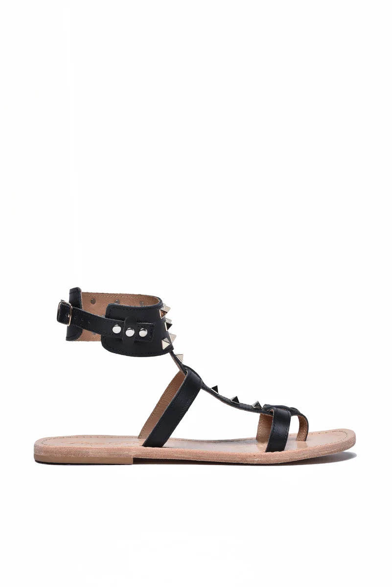 Mim Mar Sandalo Infradito Pelle - Nero